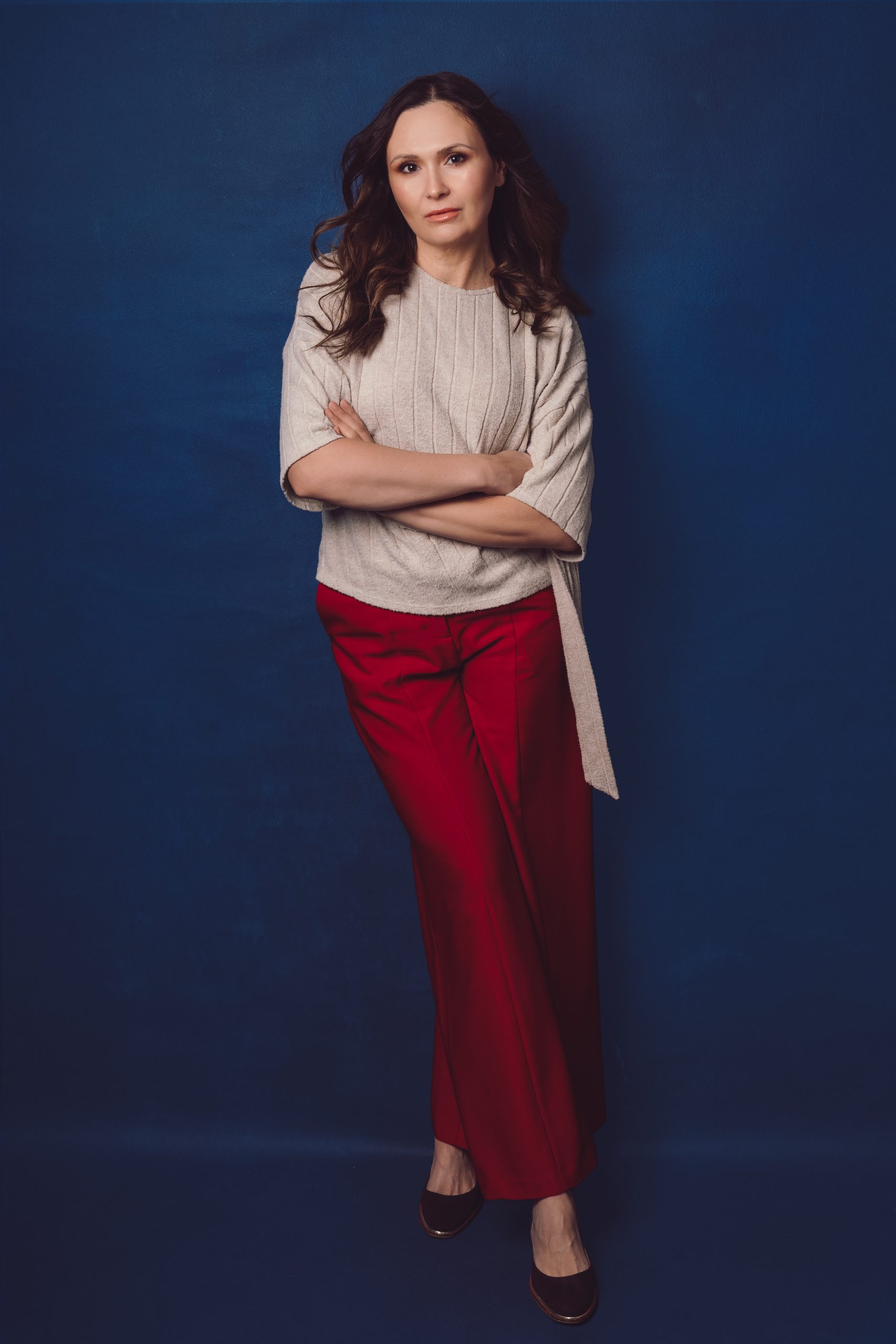 Studio portrait of Renata Clarke, exploring identity architecture and identity reorganisation.